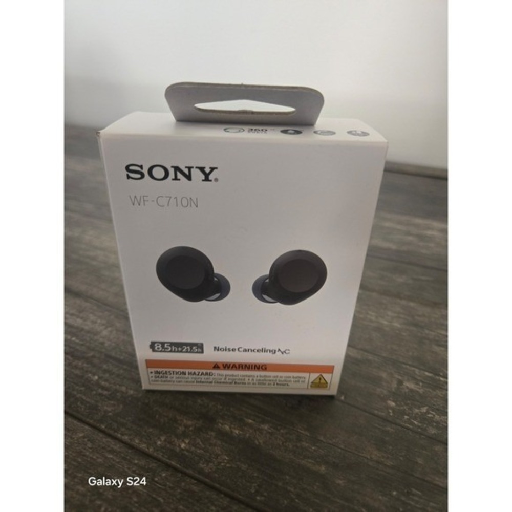 The Sony WF-C710N Black Truly Wireless Noise-Canceling Earbuds New in Box.